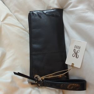 HOBO Vida Leather Clutch/wristlet in black, new!